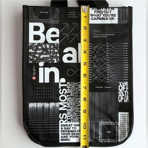 Lululemon 3 Reusable Totes Caryall Red White  Black - Picture 9 of 9